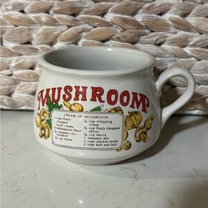 Vintage Mushroom Recipe Mug